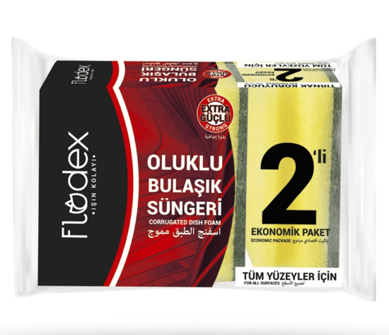 Flodex Ext.güçlü Yeşil Sünger Oluklu 2'li*24