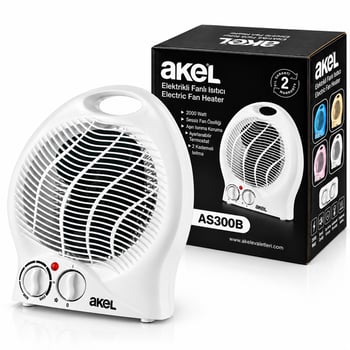 İnura Global Sıcak ve Soğuk Elektrikli Fanlı Isıtıcı 2 Kademe Hız Ayar Hızlı Isıtma ve Sessiz Fan 2000 W As-300b