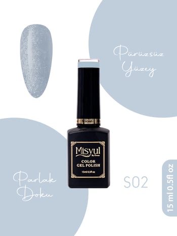 Misyul Uv Led Kalıcı Oje Nail Art 15 Ml Simli Seri S02