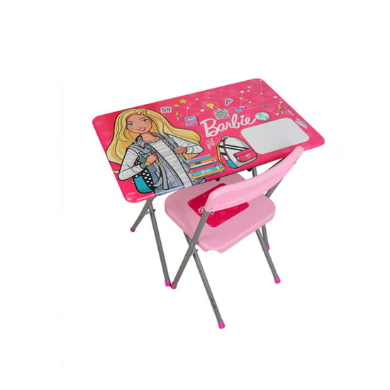Go-kidy Barbie Ders Çalışma Masası Kız Çocuk Aktivite Masa Sandalye Seti