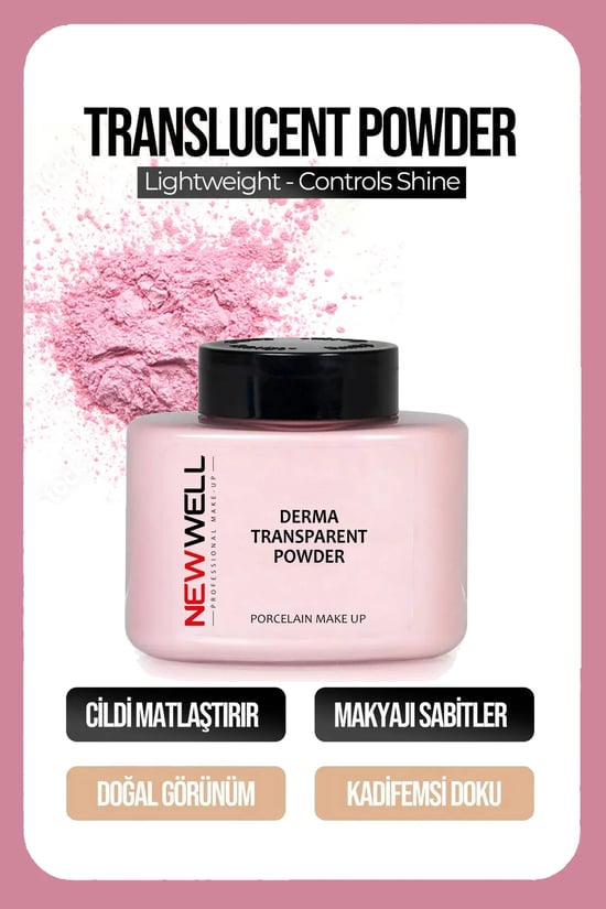 New Well Transparan Pembe Pudra