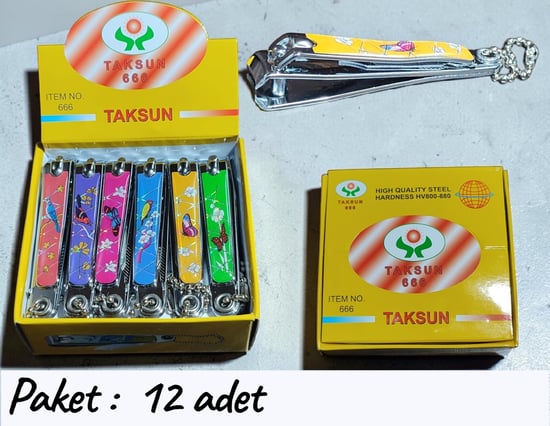 Taksan Orta Boy Desenli Tırnak Makası 666