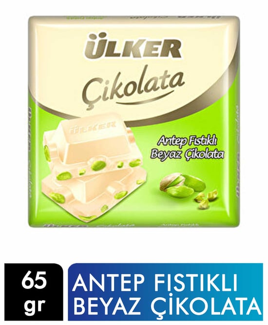 Ülker Antep Fıstıklı Beyaz Çikolata 65 Gr 6'lı Paket