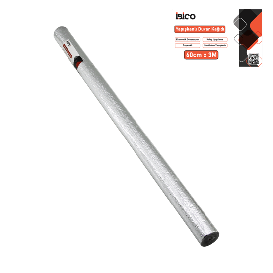 İ13-082 ( 3mt X 60cm )( Alüminyum Gümüş )( Tezgah Üstü ) Folyo Sticker & Duvar Kağıt ( Kendinden Yapışkanlı & Eko Dekorasyon & Dayanıklı )