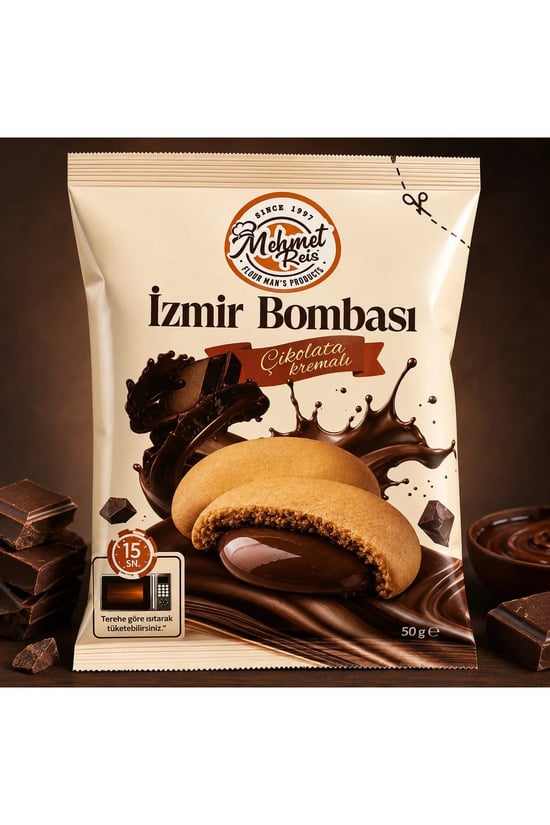 Mehmet Reis İzmir Bombası Çikolata Kremalı 50 Gr Standlı