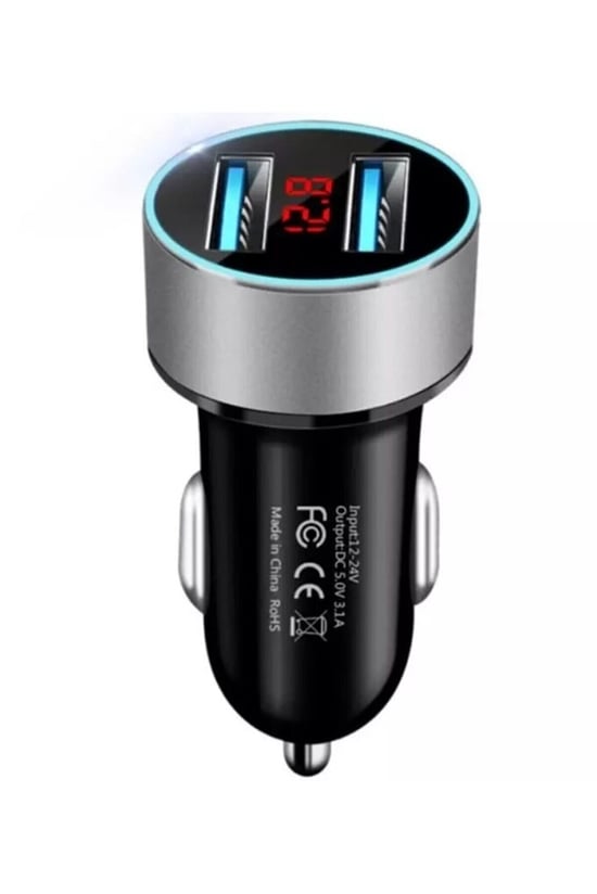 HERŞEY FIRSAT Oto Telefon Şarj Cihazı 2li Usb-gri