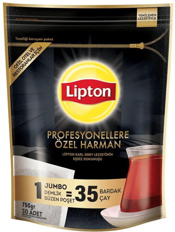 Lipton Demlik Poşet Çay Jumbo 30 Lu Earl Grey Profesyonellere Özel 25g 800912
