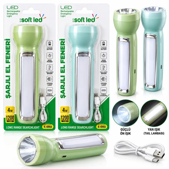 İnura Global Softled Şarjlı El Feneri K-0965
