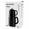 Awox Fresco ( Siyah ) ( 2in1= Çaycı & Kettle ) ( Çelik ) Elektrikli Çay Makinası ( 1.7lt & 1.2lt ) ( Çay Süzgeçli ) ( 360° Dönebilir ) ( 2200w )