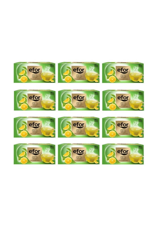 Efor Yeşil Çay Limon Bitki ve Meyve Çayı 1,75 Gr X 20 Süzen Poşet - 12'li Koli
