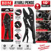 Bdm ( Siyah ) ( 10" ) ( 250 Mm ) ( Komple Metal ) Kilitli & Ayarlı Pense