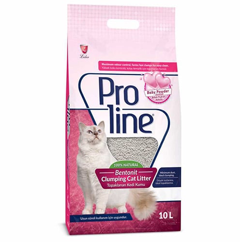 Proline Bentonit Pudralı Kedi Kumu 10 Lt