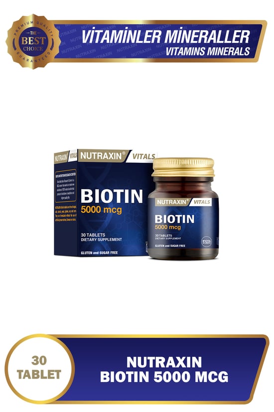 Nutraxin Biotin 5000 Mg 30 Tablet
