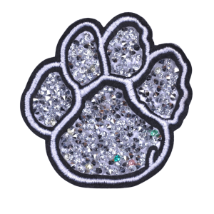 P Parla Aplike Ütü İle Yapışan Taşlı Pati Arma 5 cm