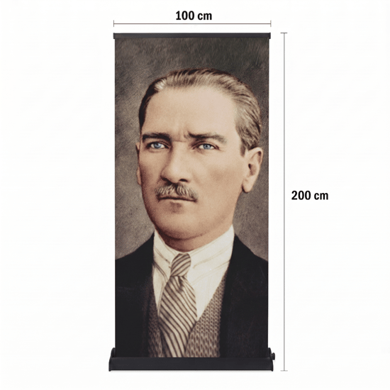 Atatürk Poster Baskılı Pro Roll Up Banner 100x200cm No:2