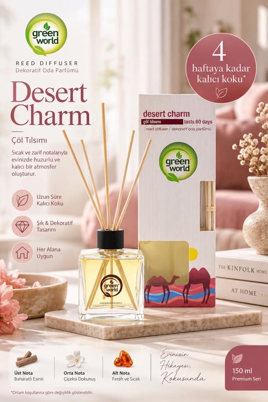 Green World Desert Charm Çöl Tılsımı Bambu Çubuklu Oda Parfümü 170 Ml