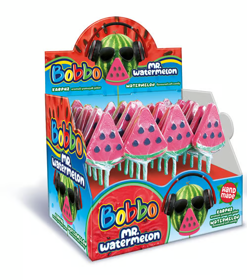 Bobbo Karpuz Aromalı Yumuşak Şeker 24'lü