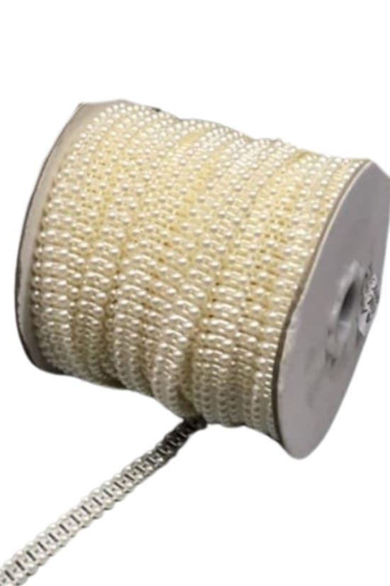 Dikilebilir Sıralı İnci En 1 Cm Krem 1 Metre