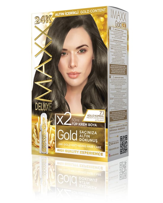 Maxx Deluxe Gold Beauty Set Boya 7.1 Küllü Kumral