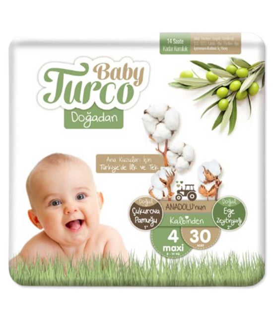 Baby Turco Doğadan Bebek Bezi No:4 30'lu