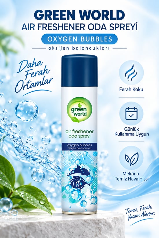 Green World Oda Spreyi 300 Ml - Oxygen Bubbles