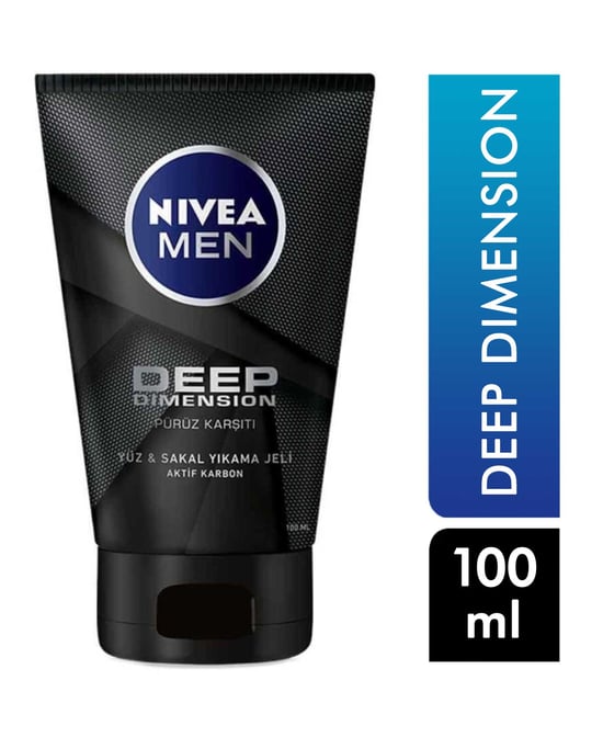 Nivea Yüz Yıkama Jeli 100 Ml Yüz & Sakal Deep Dimension