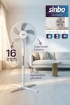 Sinbo Sf-7704 Ayaklı Vantilatör 16 İnç 35w Sessiz Fan 3 Kademeli Yükseklik Ayarlı Ev Tipi