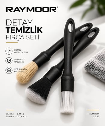 3’lü Araç Detay Temizlik Fırçası Seti – Oto İç Temizlik, Torpido, Klima Izgarası ve Dar Alan Temizleme Fırçası