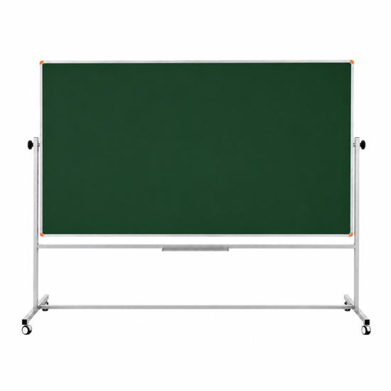 Emaye Yüzey 360° Dönerli Mobil Yazı Tahtası 120x200cm Yeşil