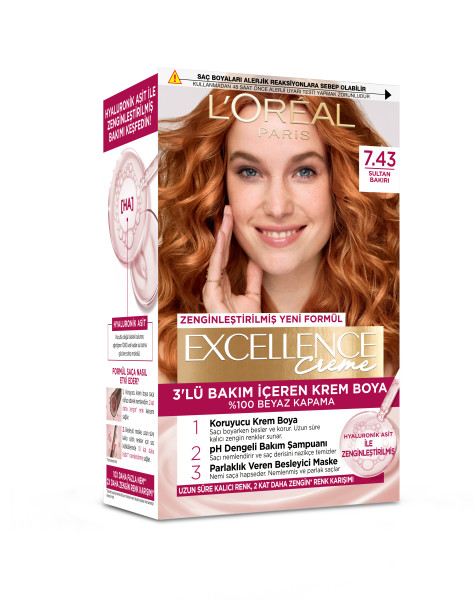 L’oréal Paris Excellence Creme Saç Boyası Sultan Bakırı 7.43