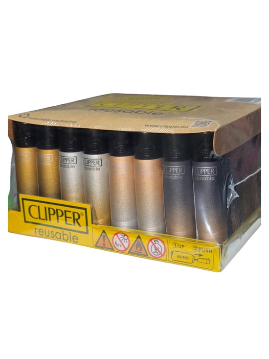 Clipper Micro Renkli Taşlı Çakmak 48'li (karma)