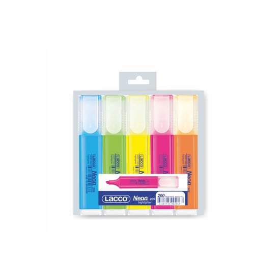 Lacco 5 Renk Neon Fosforlu Set
