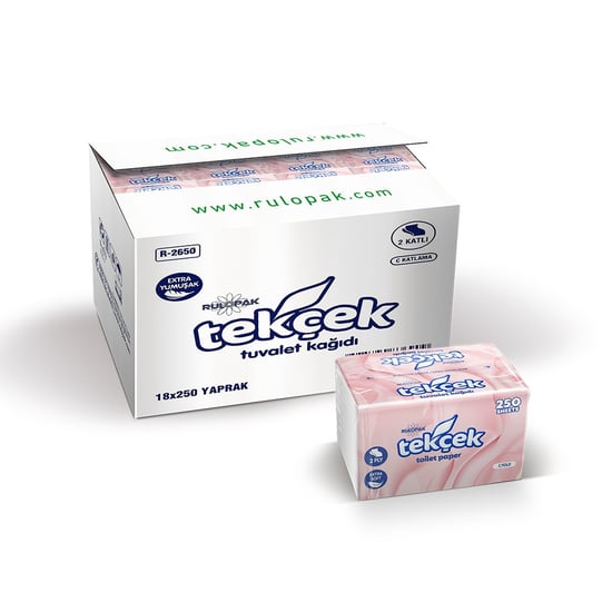 Rulopak Tekçek Tuvalet Kağıdı 2 Katlı 18X250