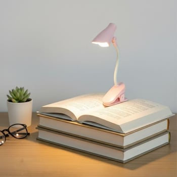Buffer® Lamba model Mandallı Led Kitap Okuma Lambası – Kıvrılabilir Esnek Gövdeli, Taşınabilir Gece