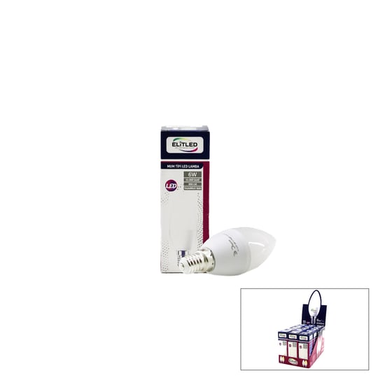 Elitled El-08-y1 ( 6w=43w ) ( E14 ) ( Mum Tipi ) (beyaz) Led Ampul Lamba (600 Lümen) (6500k) (15.000 Saat Ömür) (pvc Gövde)