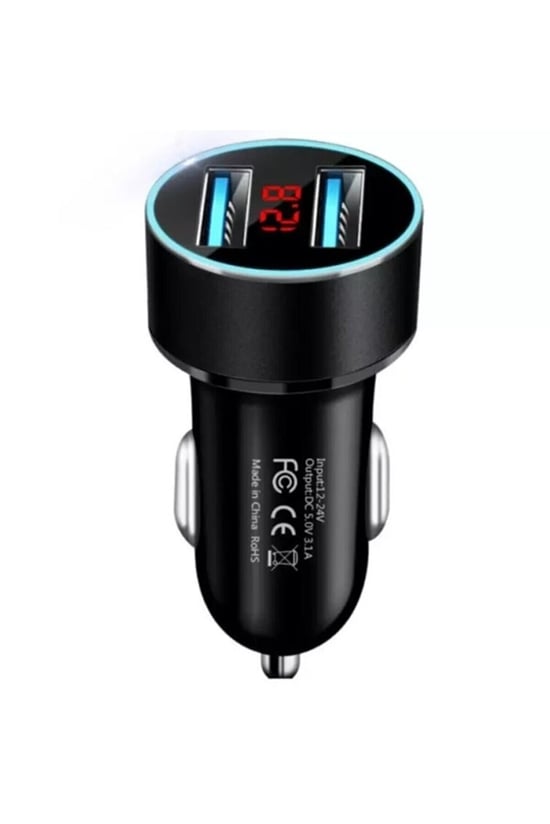 HERŞEY FIRSAT Oto Telefon Şarj Cihazı 2li Usb-black