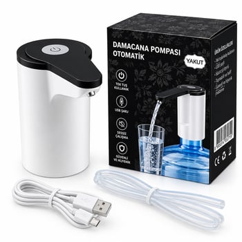 Yakut-13782 ( Usb Şarjlı & Otomatik ) Damacana Su Pompası