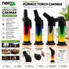 Nerox Nrx-9305 ( Metalize ) ( Oynar Başlı ) ( Pürmüz & Torch ) ( Nargile & Kamp ) Çakmak ( Doldurulabilir ) ( Ayakda Durabilir )