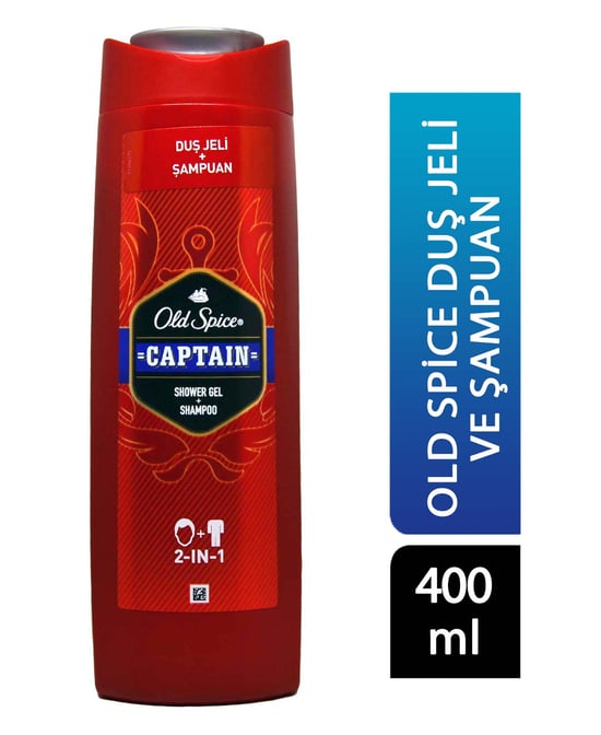 Old Spice Duş Jeli ve Şampuan 400 Ml 2'si 1 Arada Captain