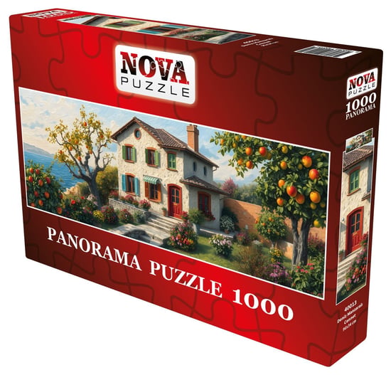 Nova Puzzle 1000 Parça Deniz Manzaralı Cennet Panorama Puzzle - Meyve Bahçeli Ev