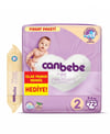 Canbebe Bebek Bezi 72'li Paket + Islak Mendil Hediye Mini 1 (3-6kg)