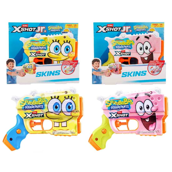 Karışık X-shot Jr. Spongebob Squarepants Fast Fill Skins Su Tabancası