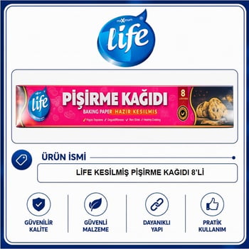 Life Pişirme Kağıdı Kesilmiş 8'Li