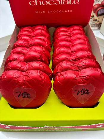 Vgift Sargılı Sütlü Kalp Çikolata 28 Gr