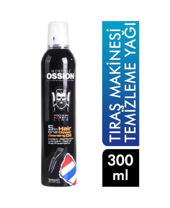 Morfose Ossion Premium Barber Tıraş Makinesi Temizleme Yağı 300 Ml