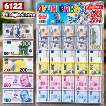 Hagiki Kartelalı 8 Adetli Düğüncü Parası Oyuncak Para