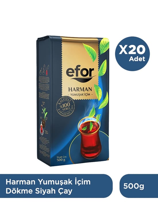 Efor Harman Dökme Siyah Çay 500 Gr - 20'li Koli