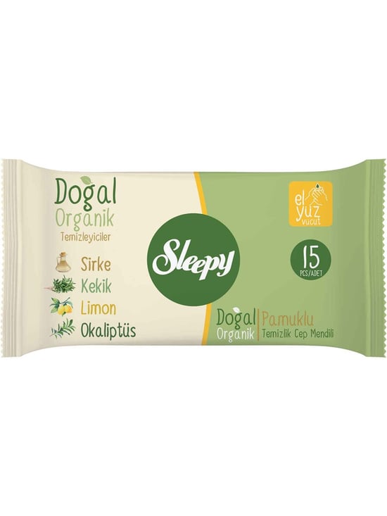 Sleepy Islak Cep Mendili 3x15'li