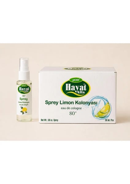 Alfa Sprey Limon Kolonyası 50 Cc 36’lı