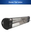 Glow Uzaktan Kumandalı Karbon İnfrared İsıtıcı 2500w Duvar Tipi Teras Balkon 5963